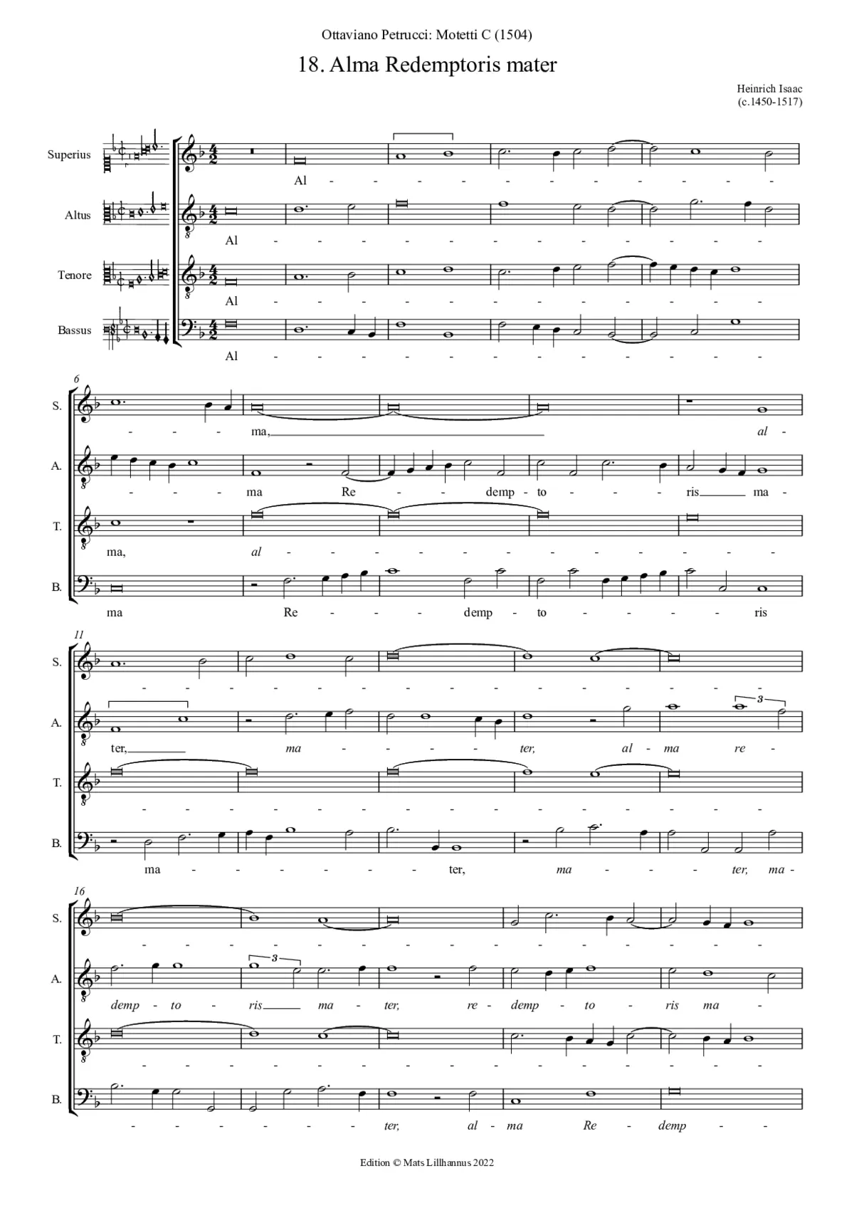 Alma redemptoris mater - Page 1