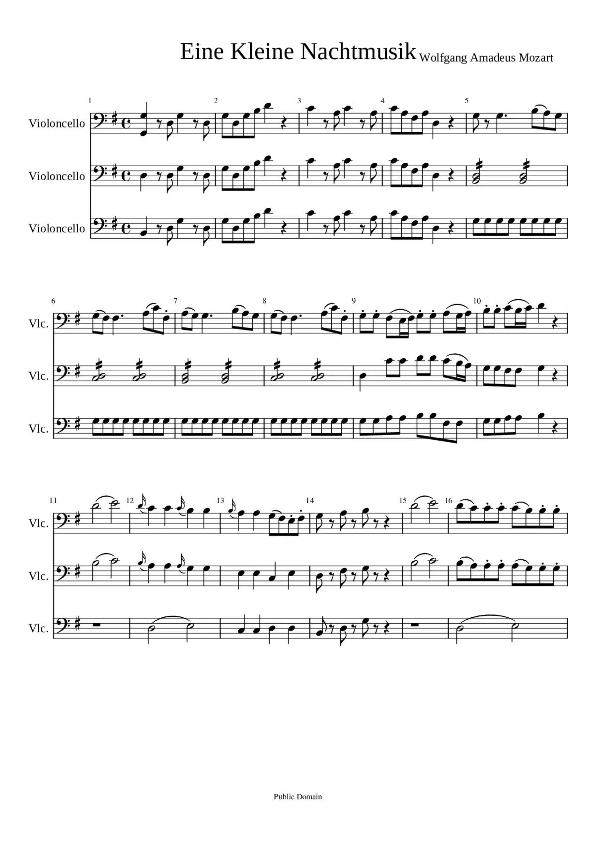 Eine kleine Nachtmusik K.525 - Page 1