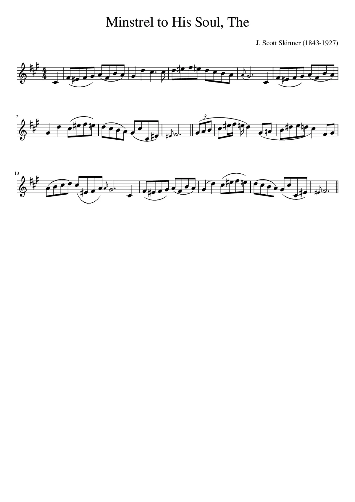 The Minstrel to His Soul - Page 1