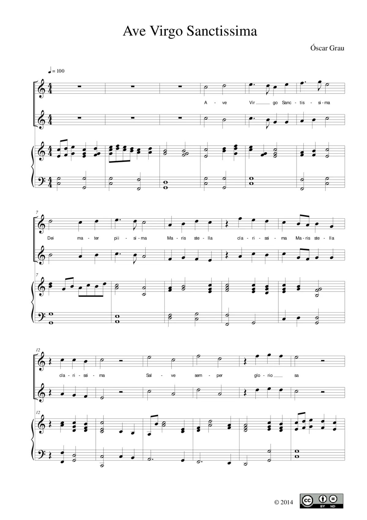 Ave Virgo Sanctissima - Page 1