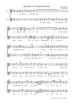 Alas that e'er I knew this hour