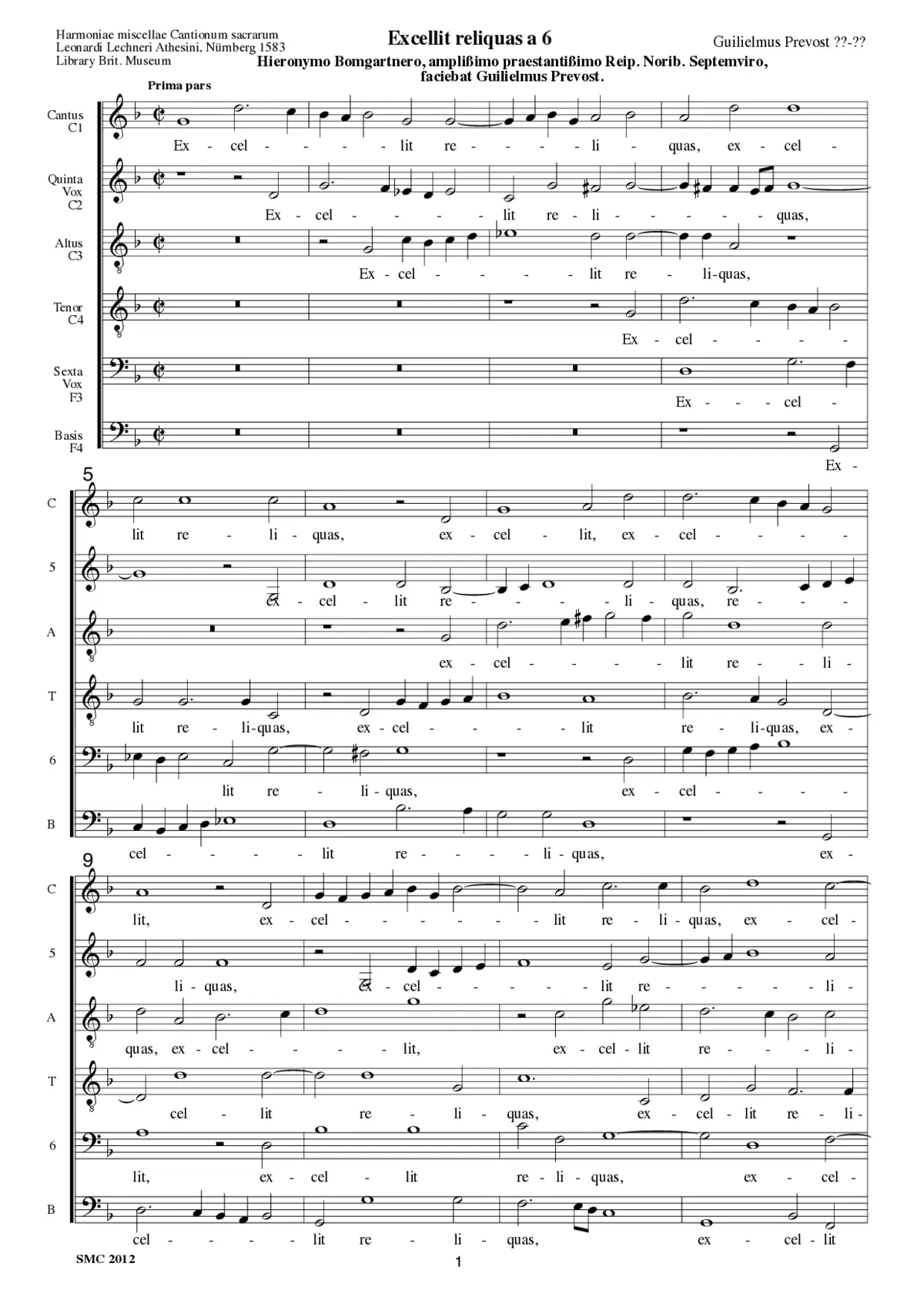 Excellit reliquas a 6 - Page 1