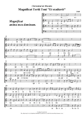 Magnificat Tertii Toni 'Et exultavit'