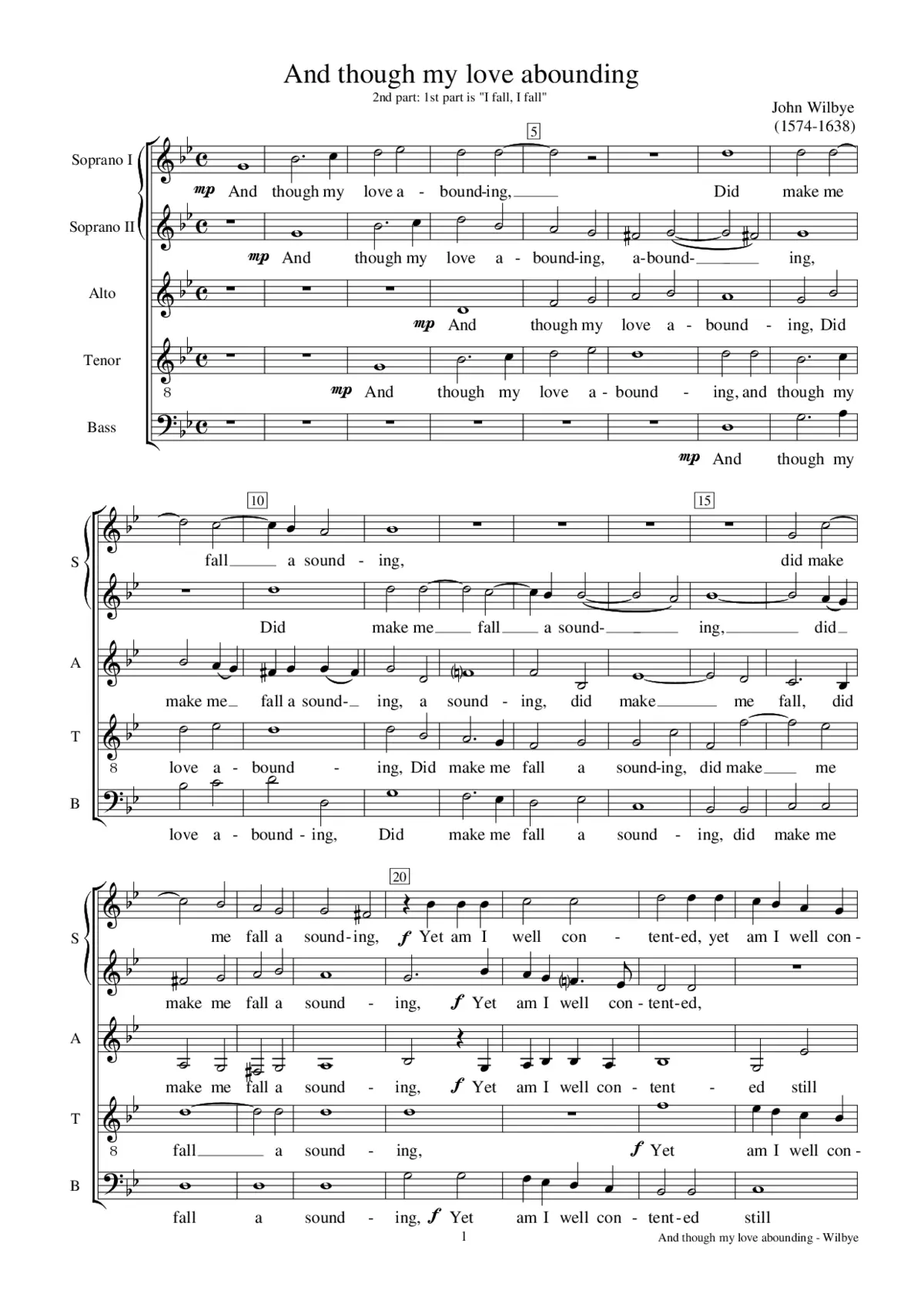 And though my love abounding - Page 1