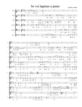 Se voi lagrime a pieno