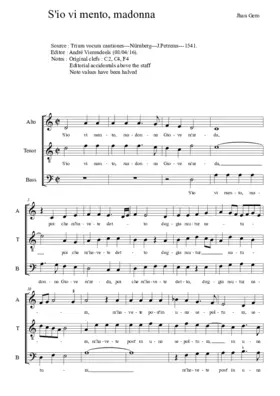 S'io vi mento, madonna