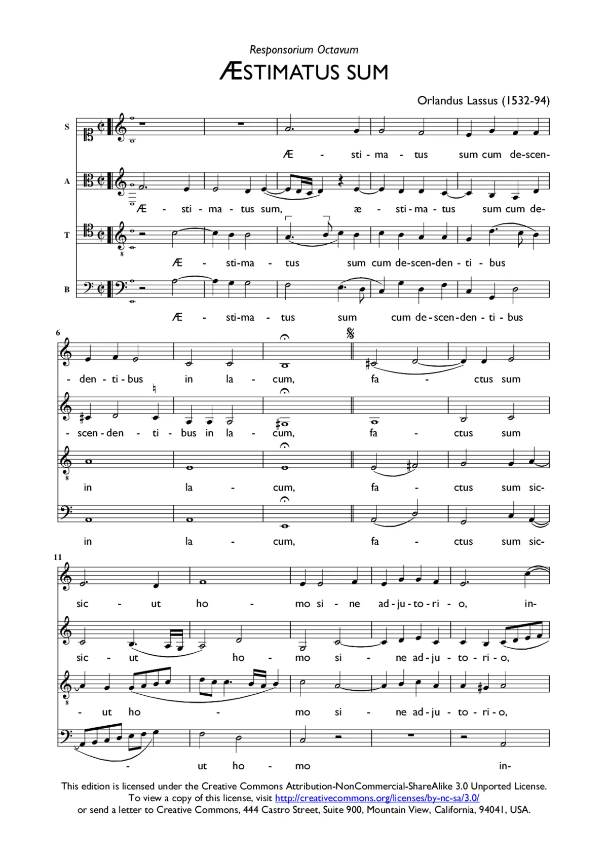 Aestimatus sum - Page 1