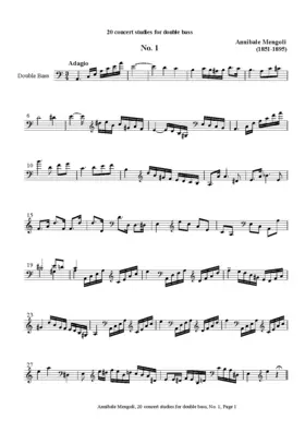 20 Concert Studies for Doublebass