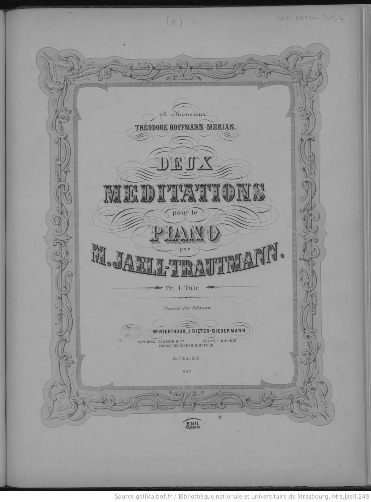Deux méditations - Page 1