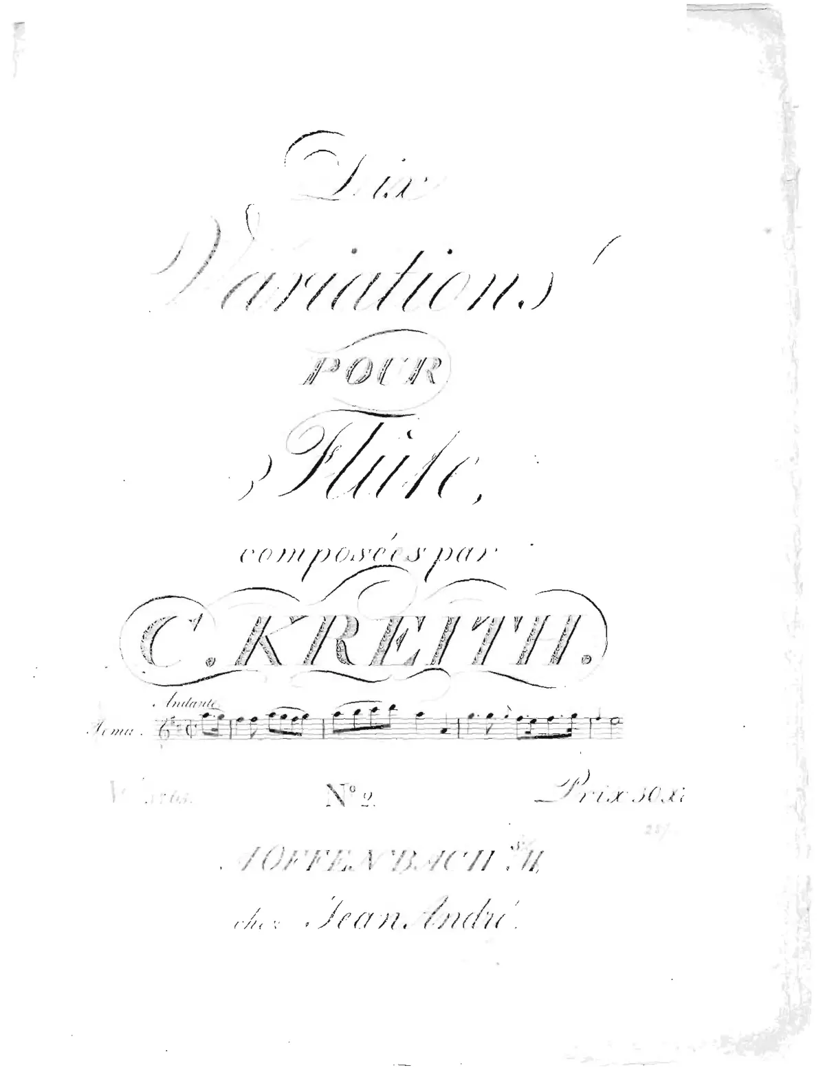 10 Variations for Flute, Book 2 - Page 1
