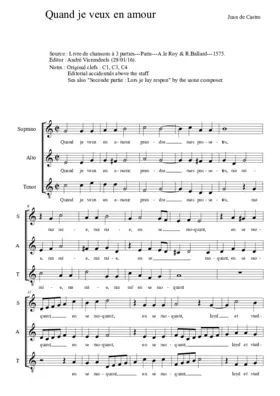 Quant je veux en amour