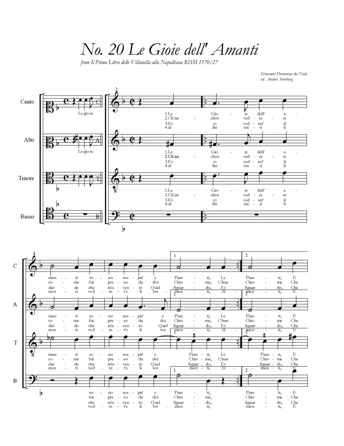 Le gioie dell' amanti - Page 1