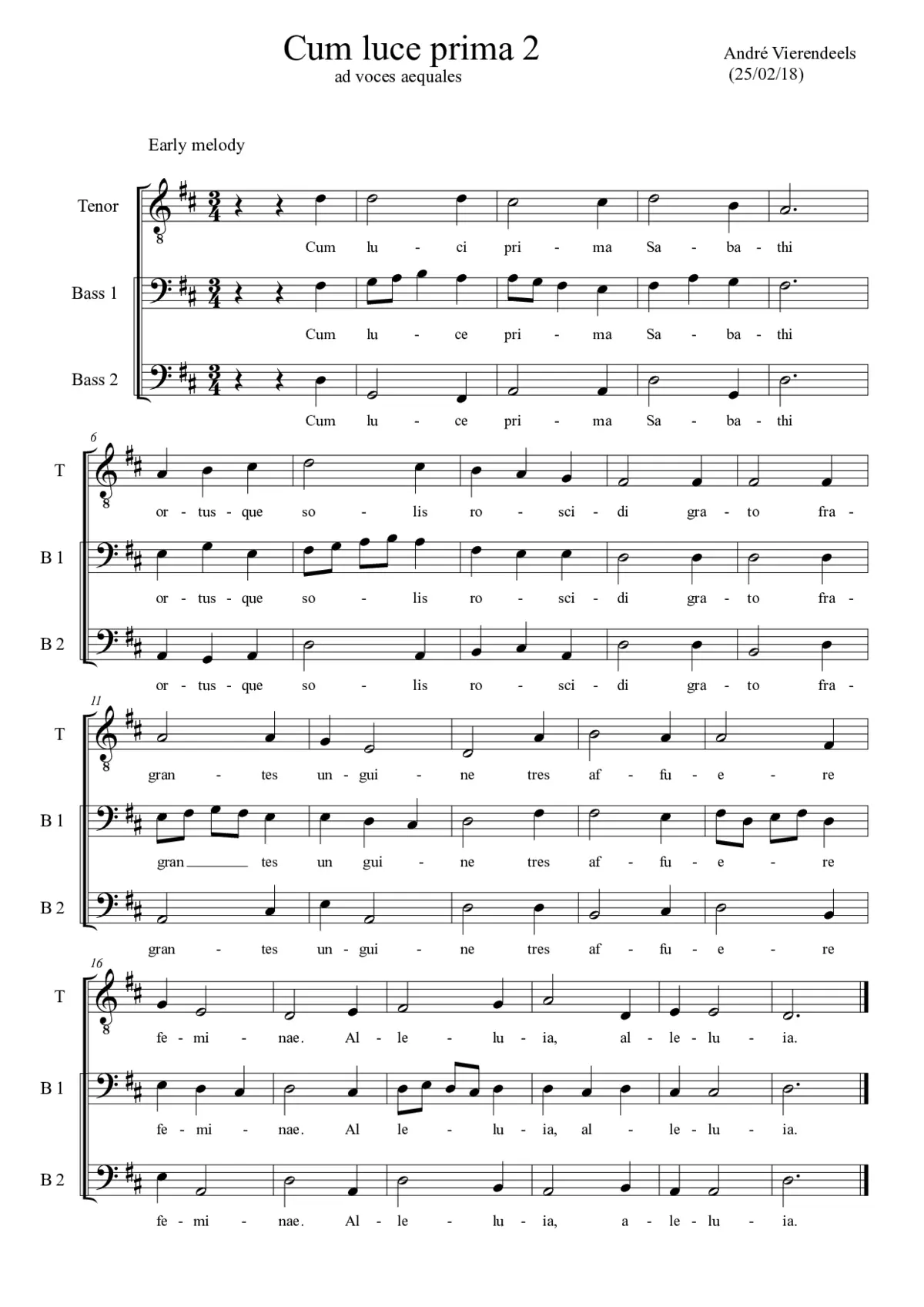 Cum luce prima Sabathi II - Page 1