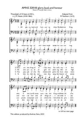 All glory, laud and honour, BWV 245.26