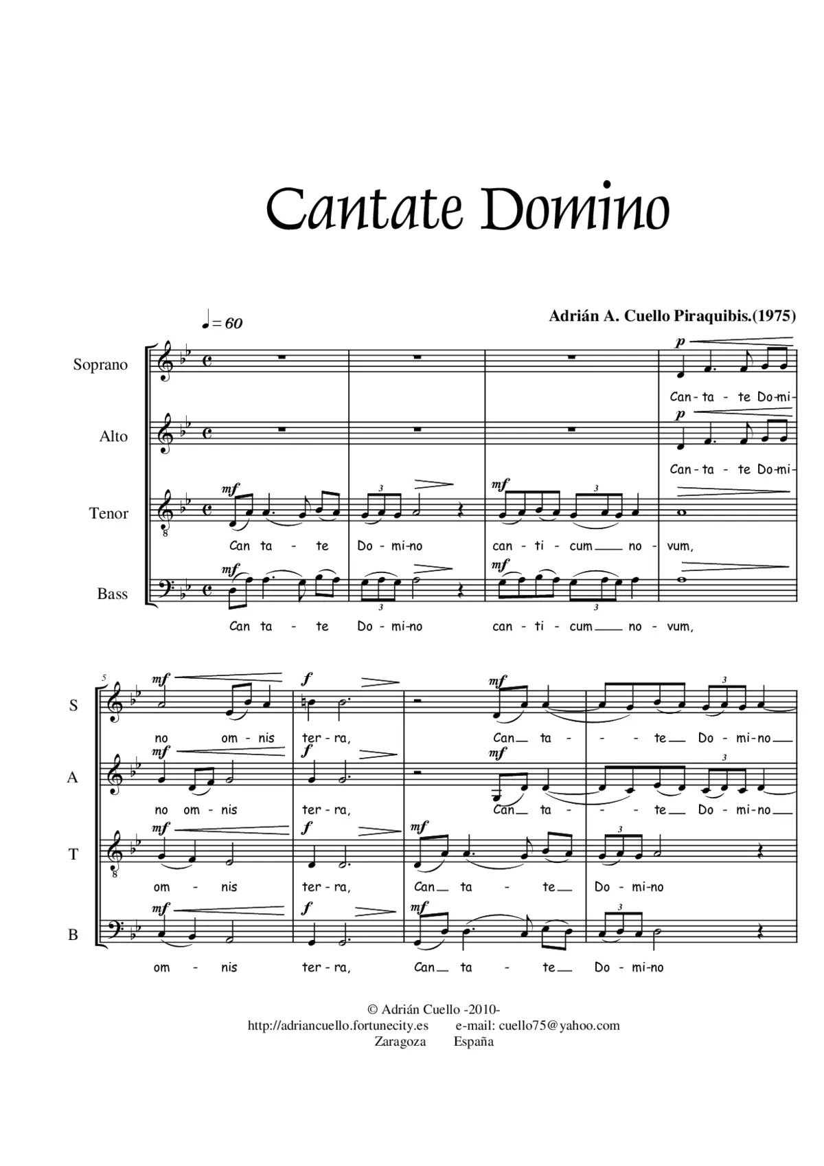 Cantate Domino - Page 1