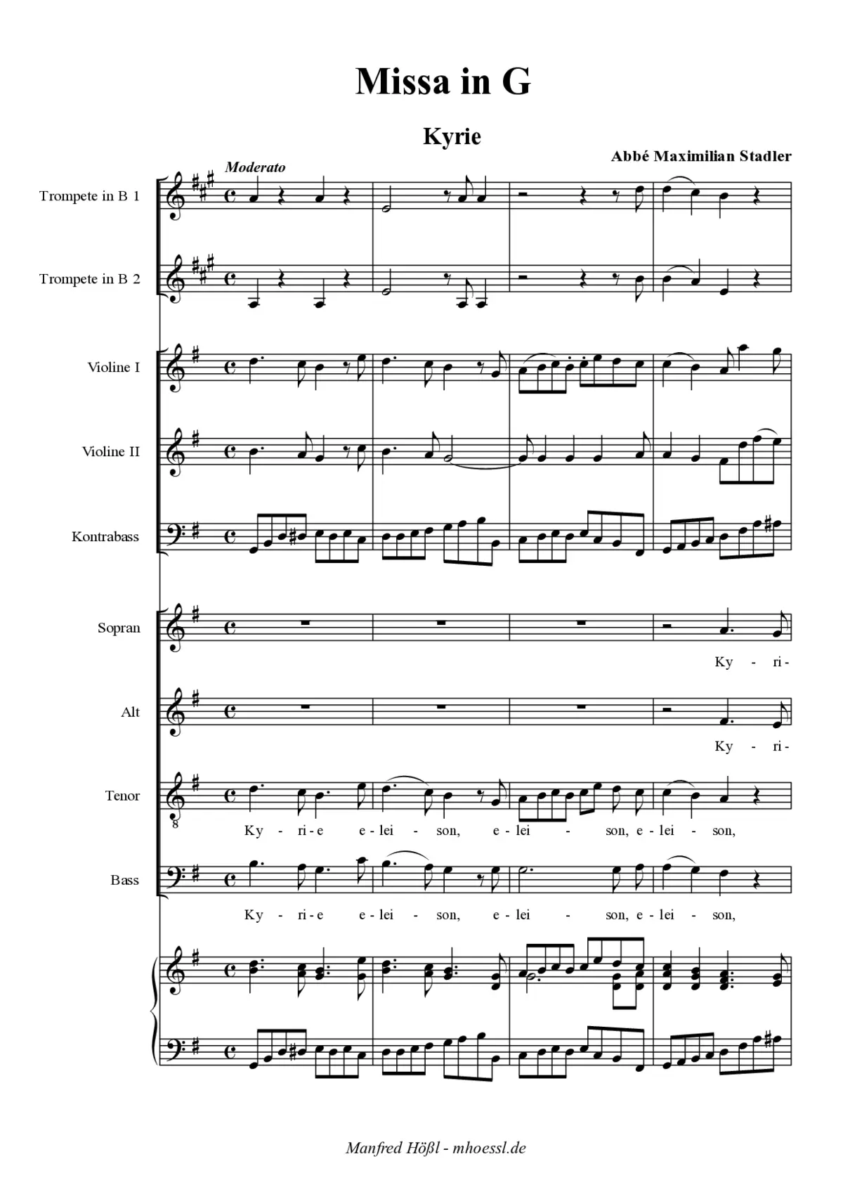 Missa Nr. 1 in G - Page 1