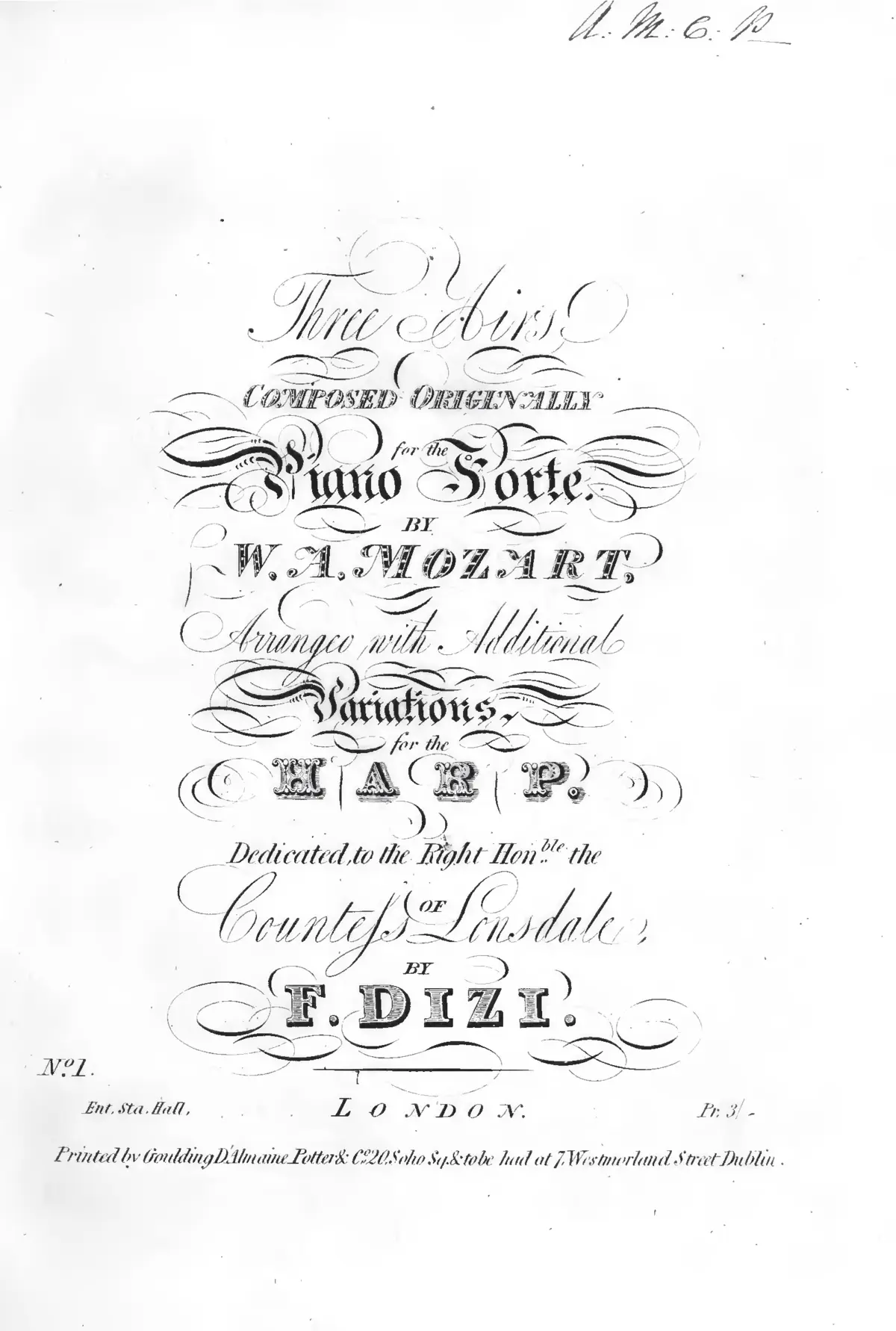 3 Airs by Mozart with variations - Page 1