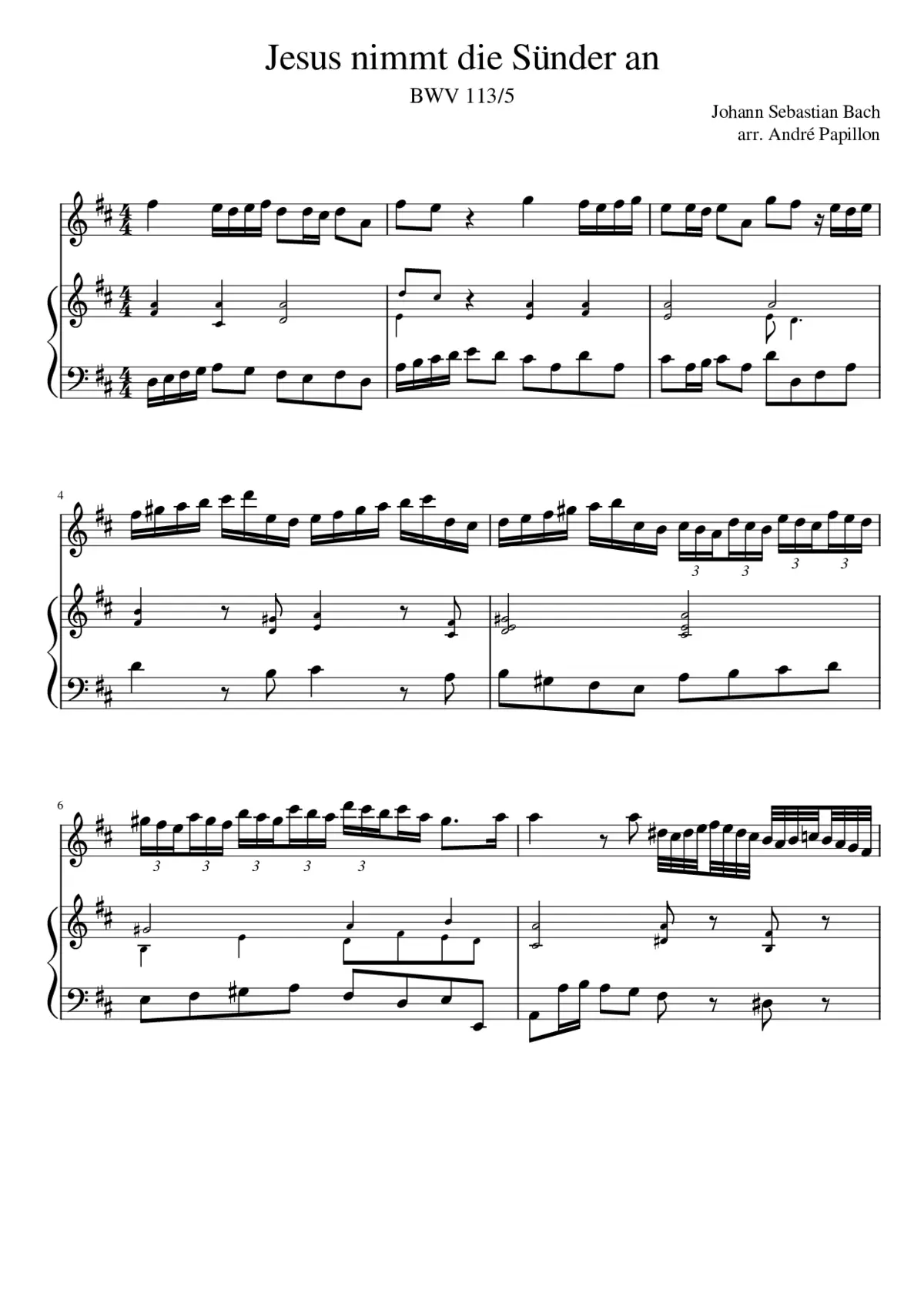 Herr Jesu Christ du höchstes Gut BWV 113 - Page 1