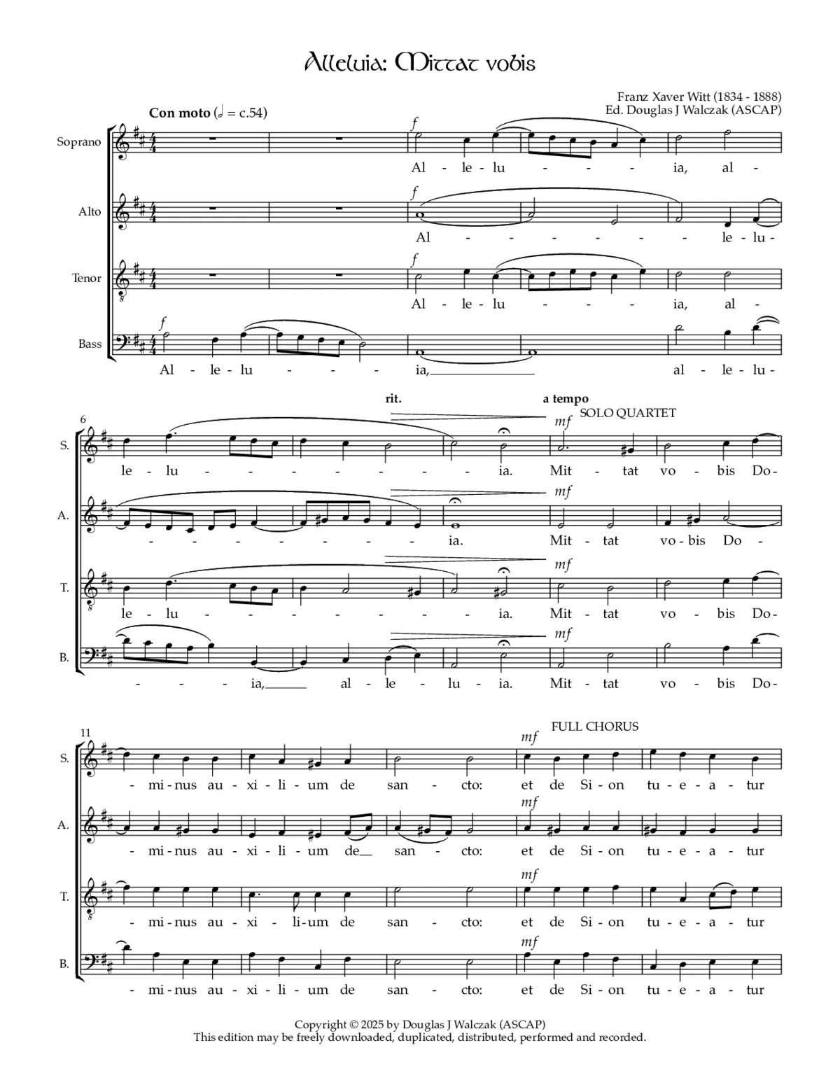 Alleluia: Mittat vobis - Page 1