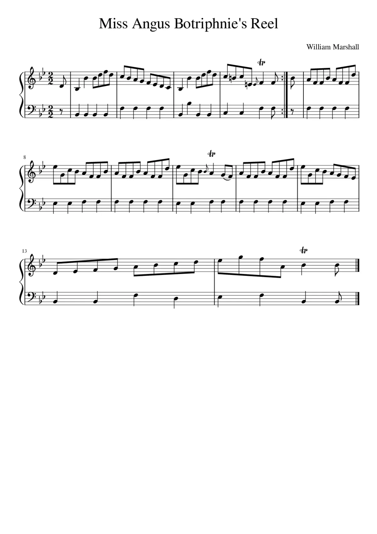 Miss Angus Botriphnie's Reel - Page 1