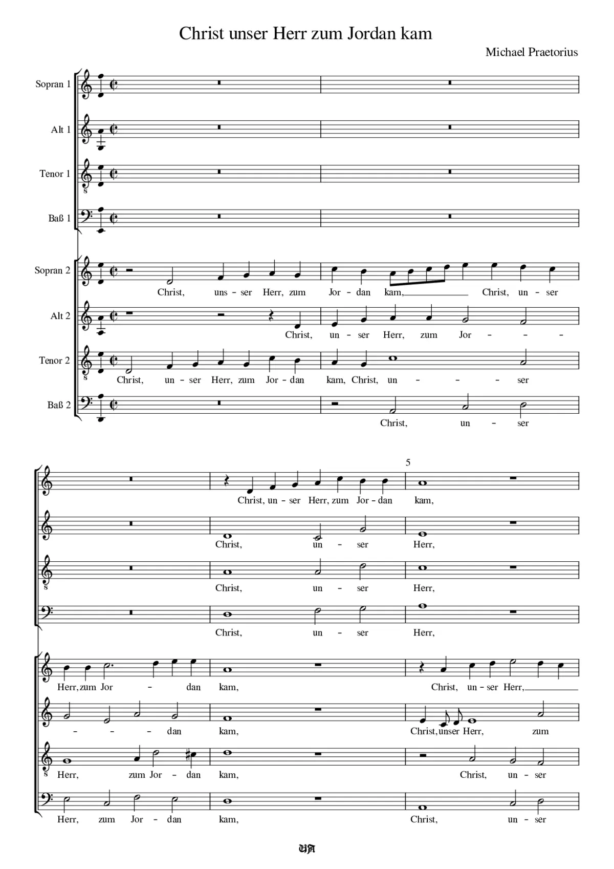 Christ unser Herr zum Jordan kam - Page 1