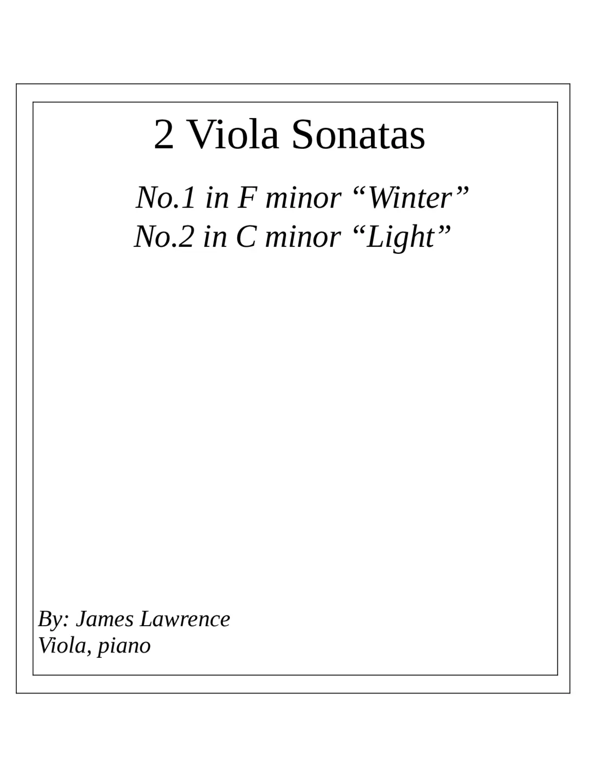 2 Viola Sonatas - Page 1