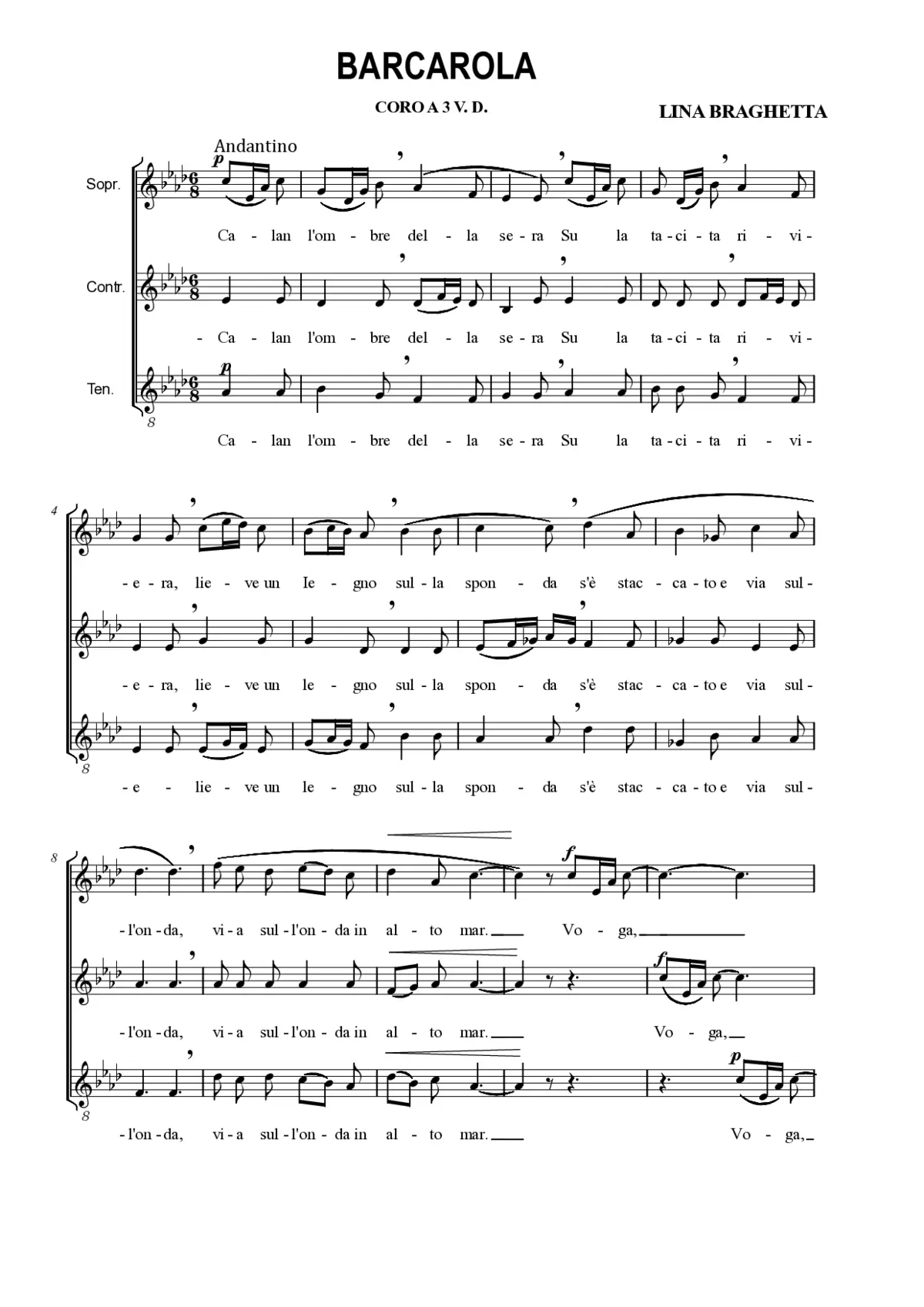 Barcarola - Page 1