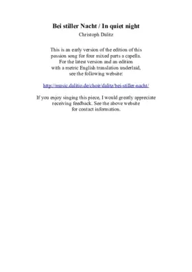 Bei stiller Nacht / In quiet night