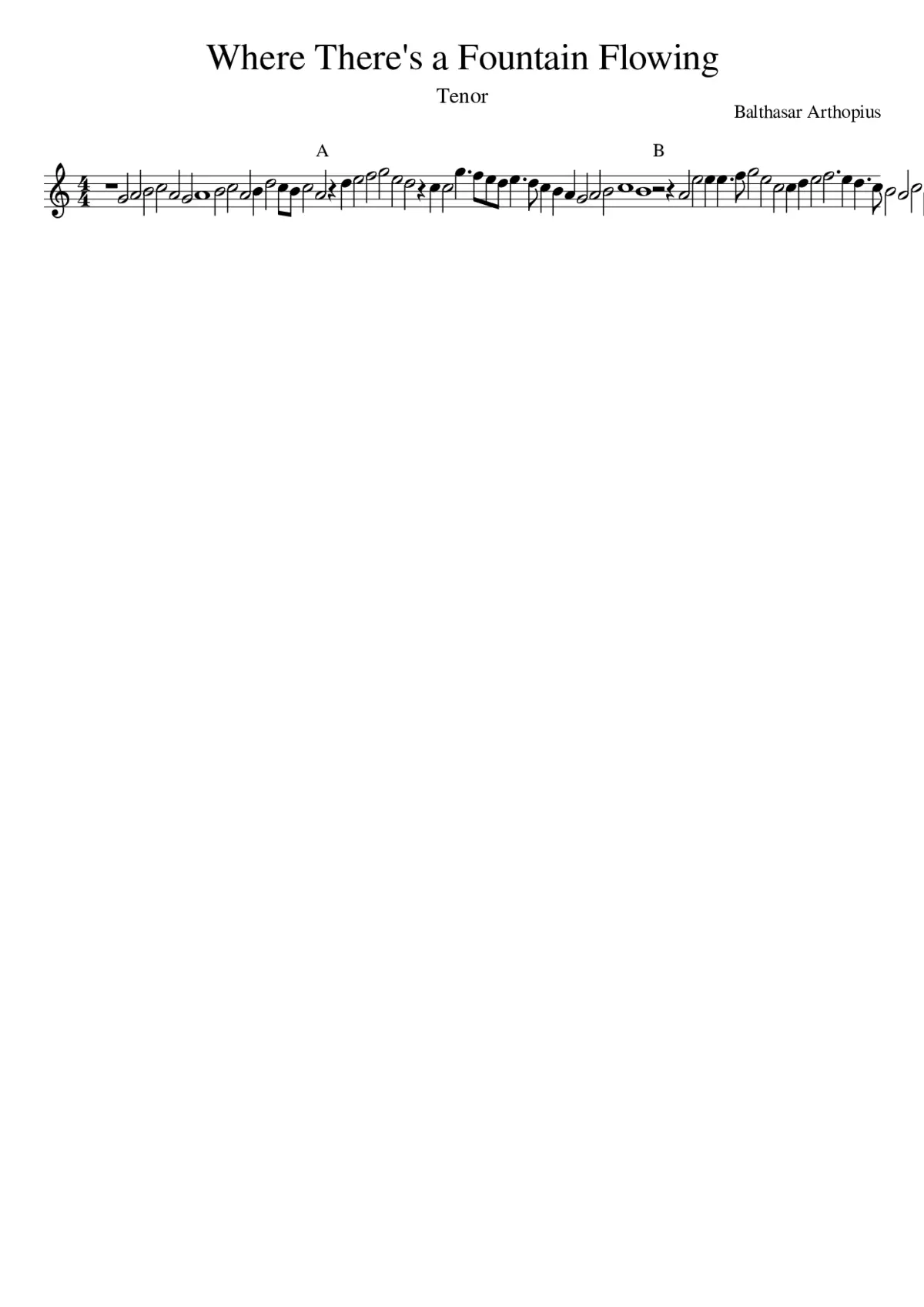 Where There's a Fountain Flowing - Page 1