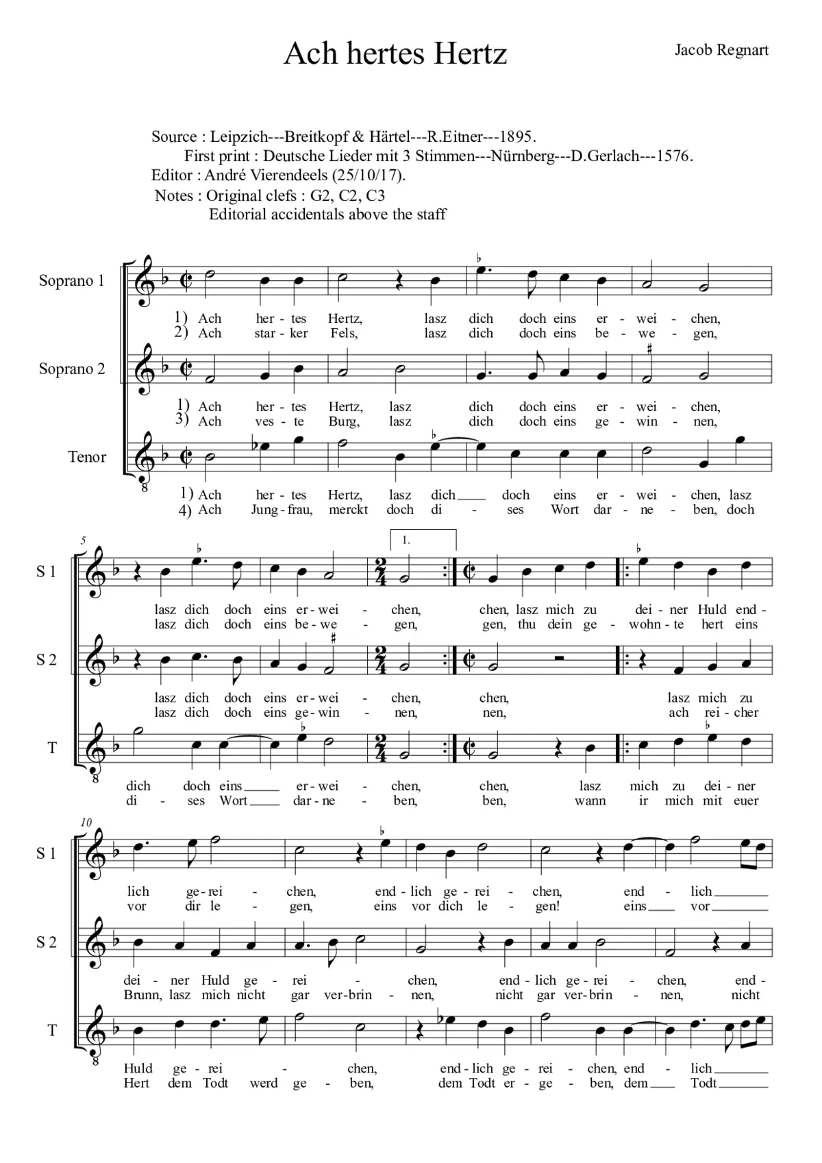 Ach hertes Herz - Page 1