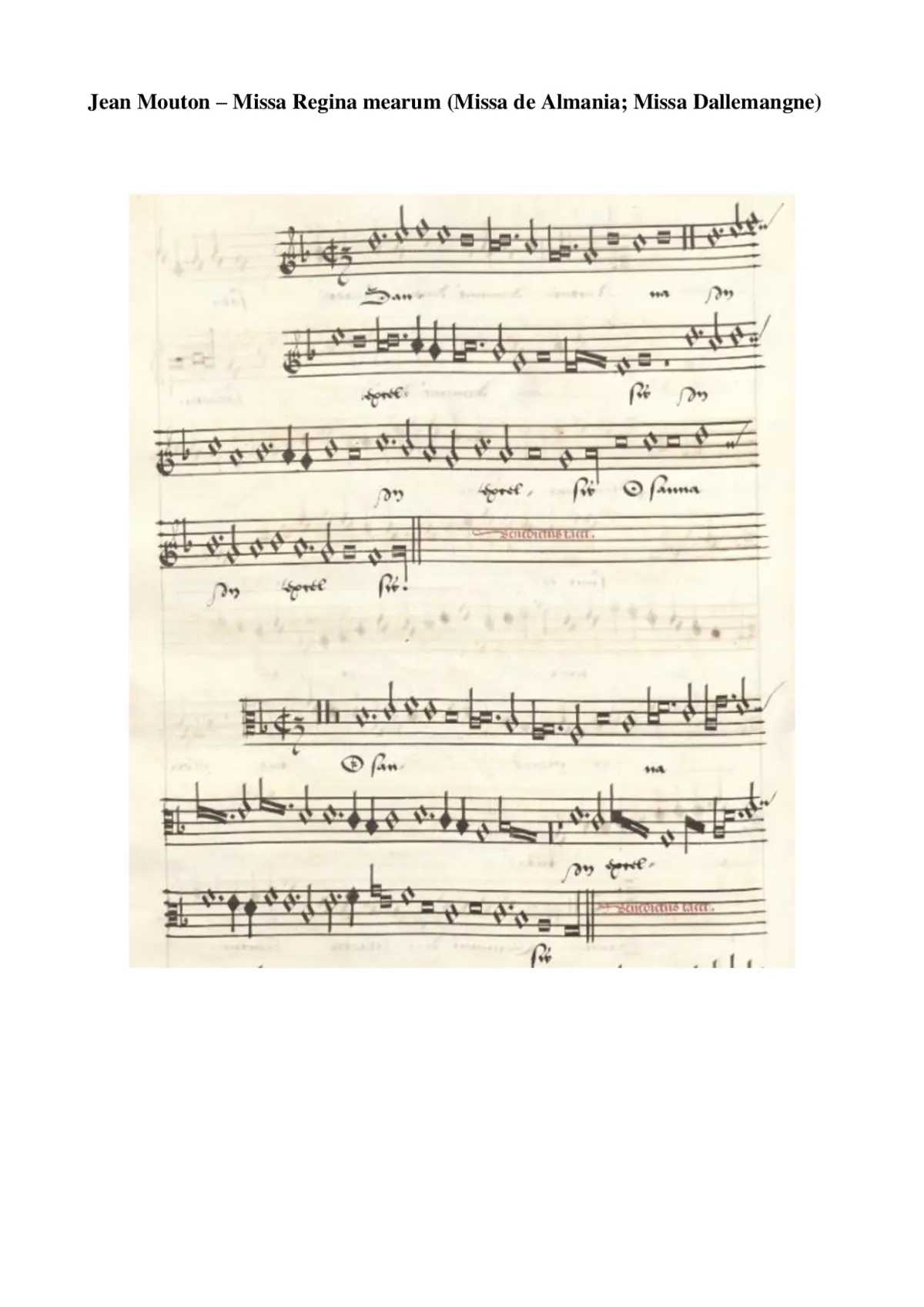 Missa Regina mearum - Page 1