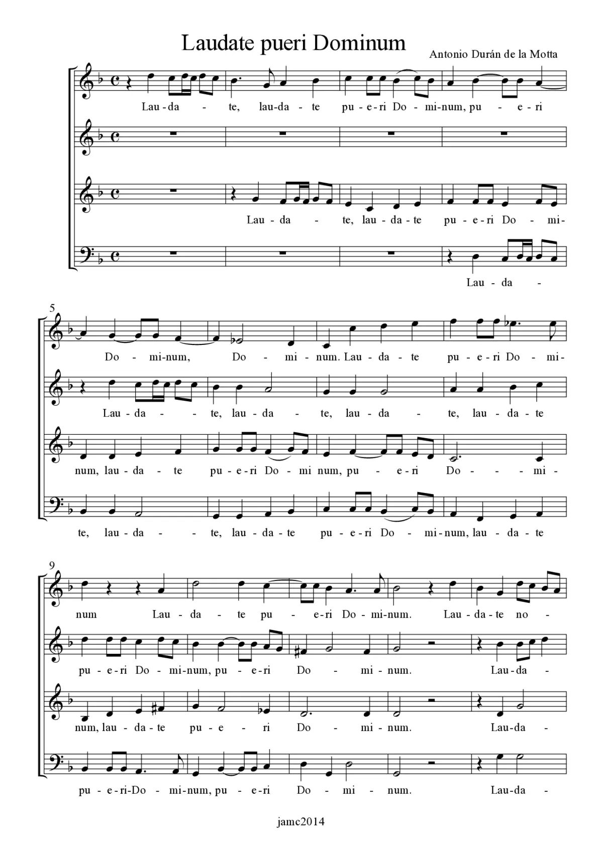 Laudate pueri Dominum - Page 1