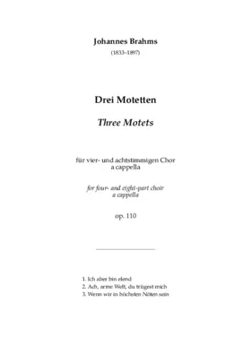 Drei Motetten, Op. 110