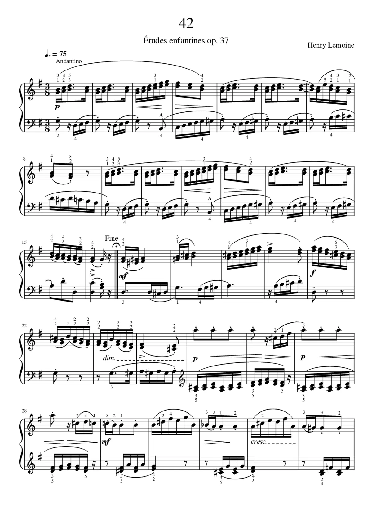 Études enfantines Op.37 - Page 1