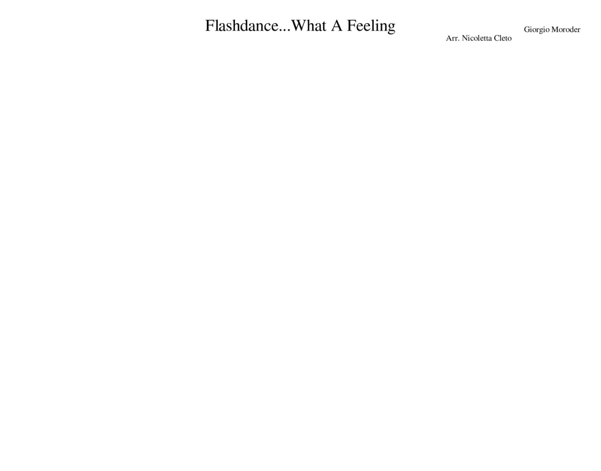 flashdance what a feeling - Page 1