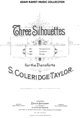 3 Silhouettes for piano, Op.38