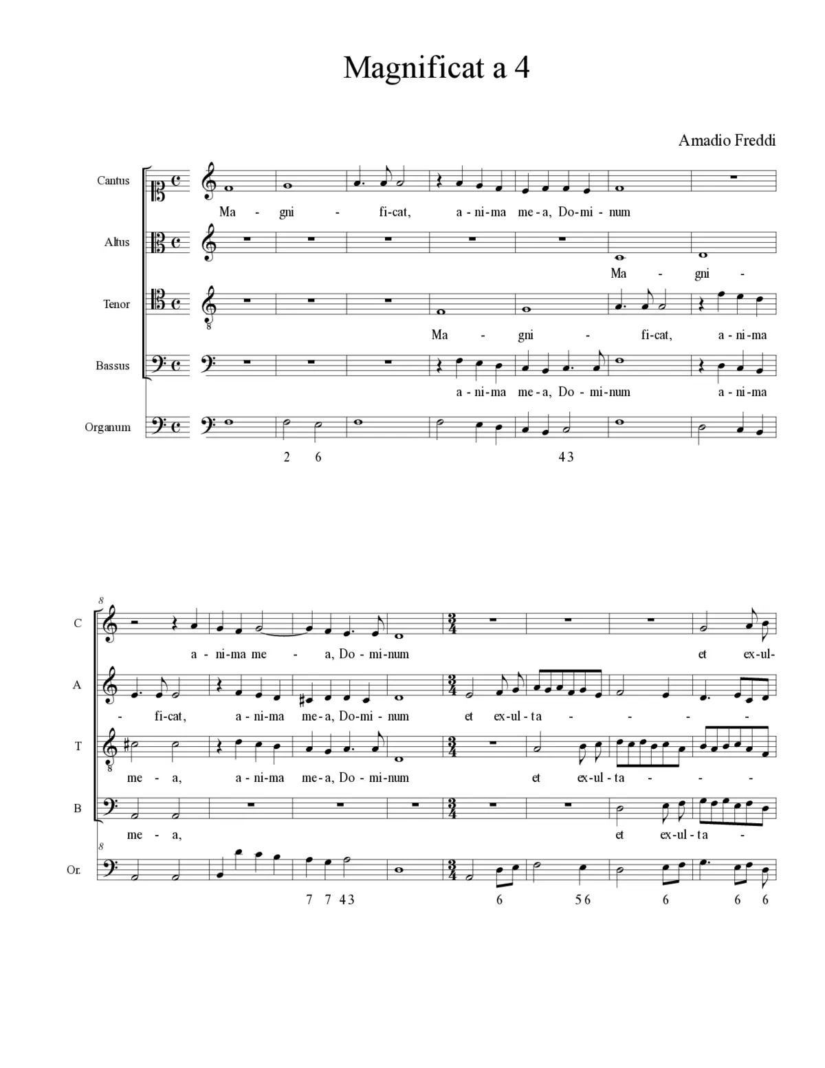 Magnificat a 4 - Page 1