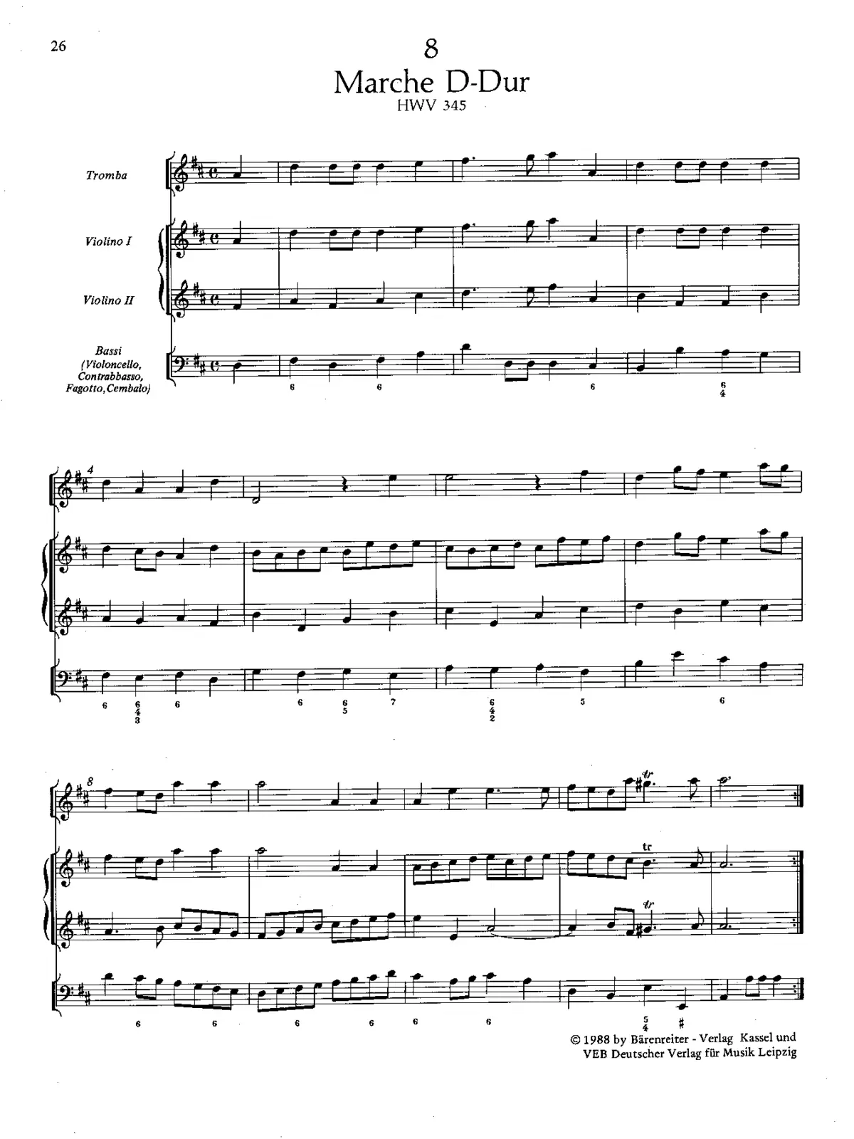 March in D major - Page 1