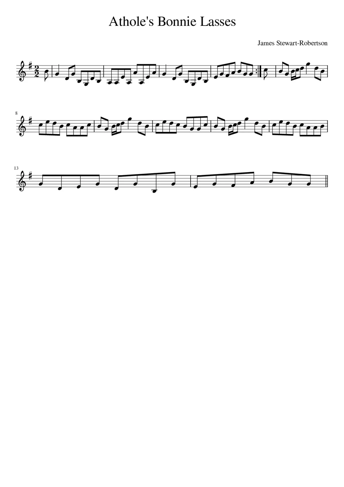 Athole's Bonnie Lasses - Page 1