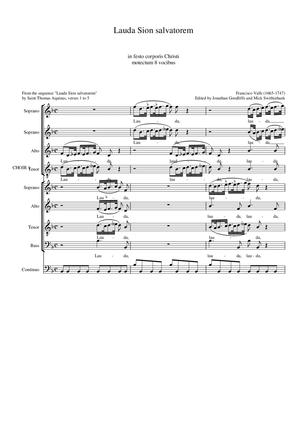 Lauda Sion salvatorem a 8 - Page 1