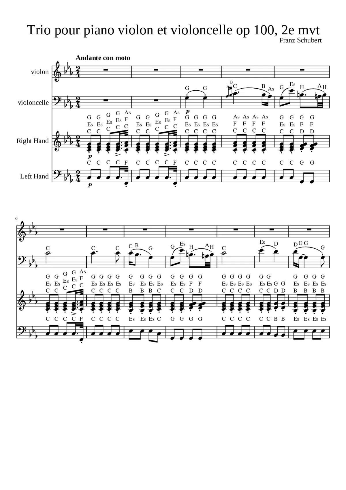 Piano Trio in E-flat major D.929 - Page 1