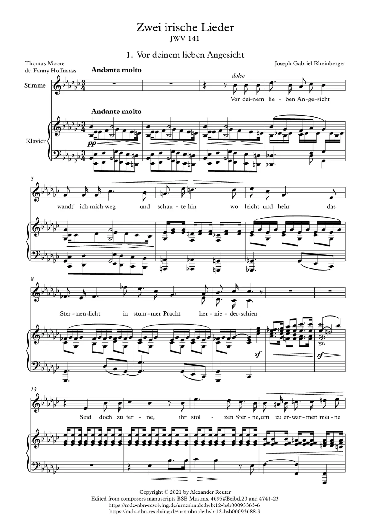 2 Irische Lieder - Page 1