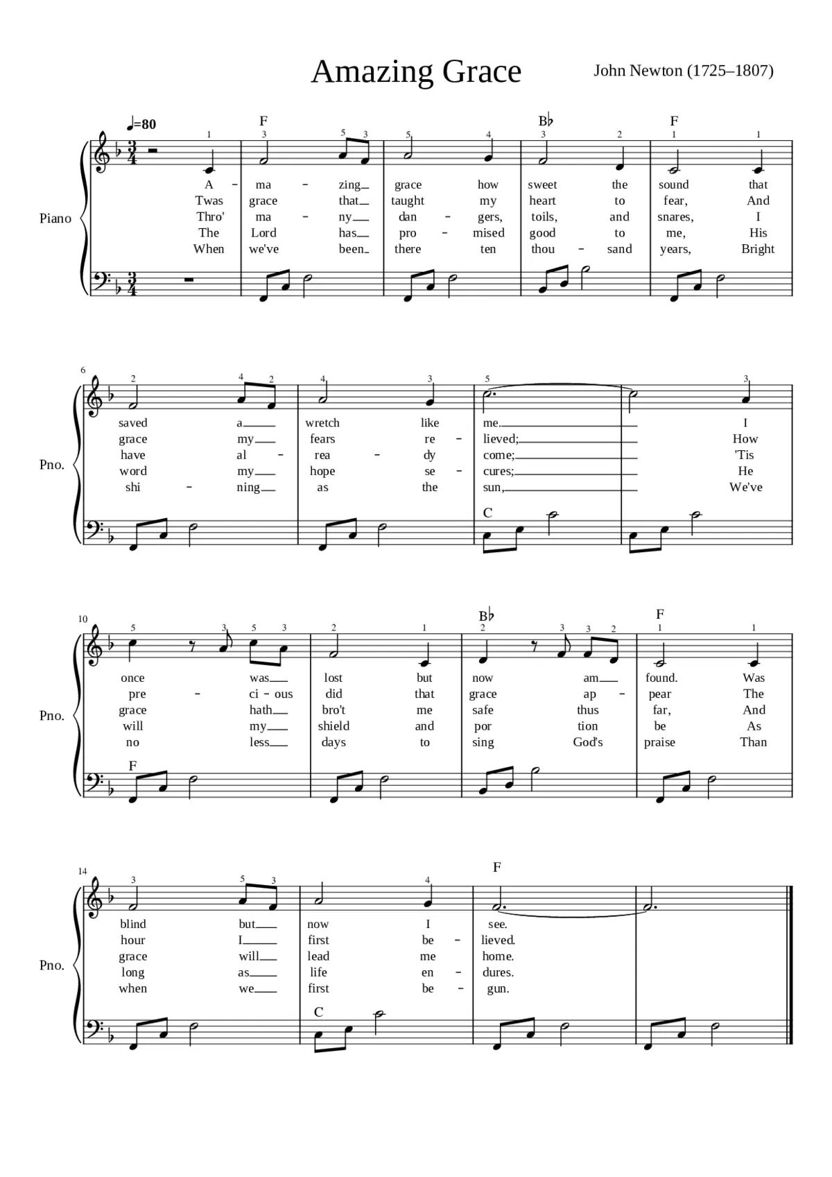 Amazing Grace - Page 1