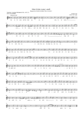 Mon triste cueur veult