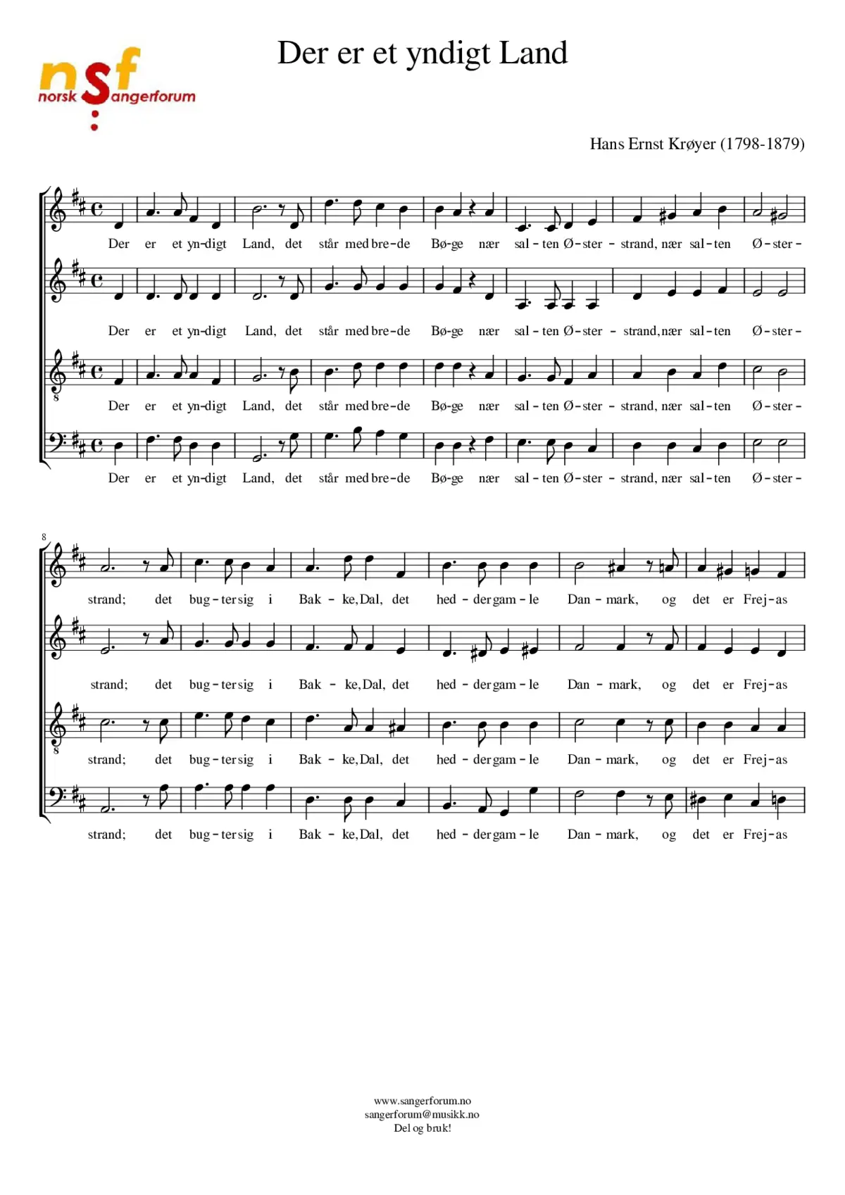 Der er et yndigt Land - Page 1