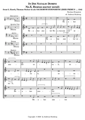 Beatus auctor seculi