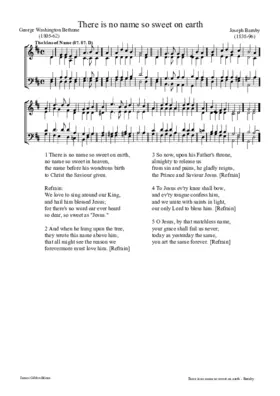 There is no name so sweet on earth