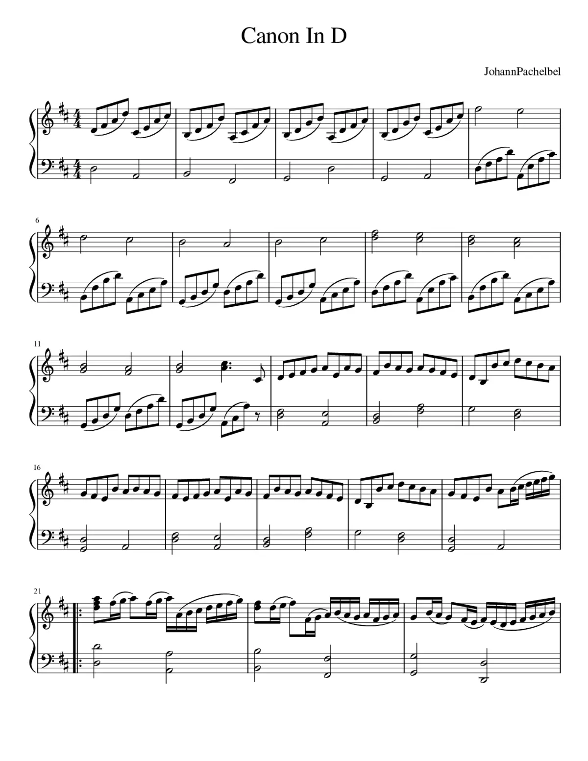 Canon and Gigue in D major P.37 - Page 1