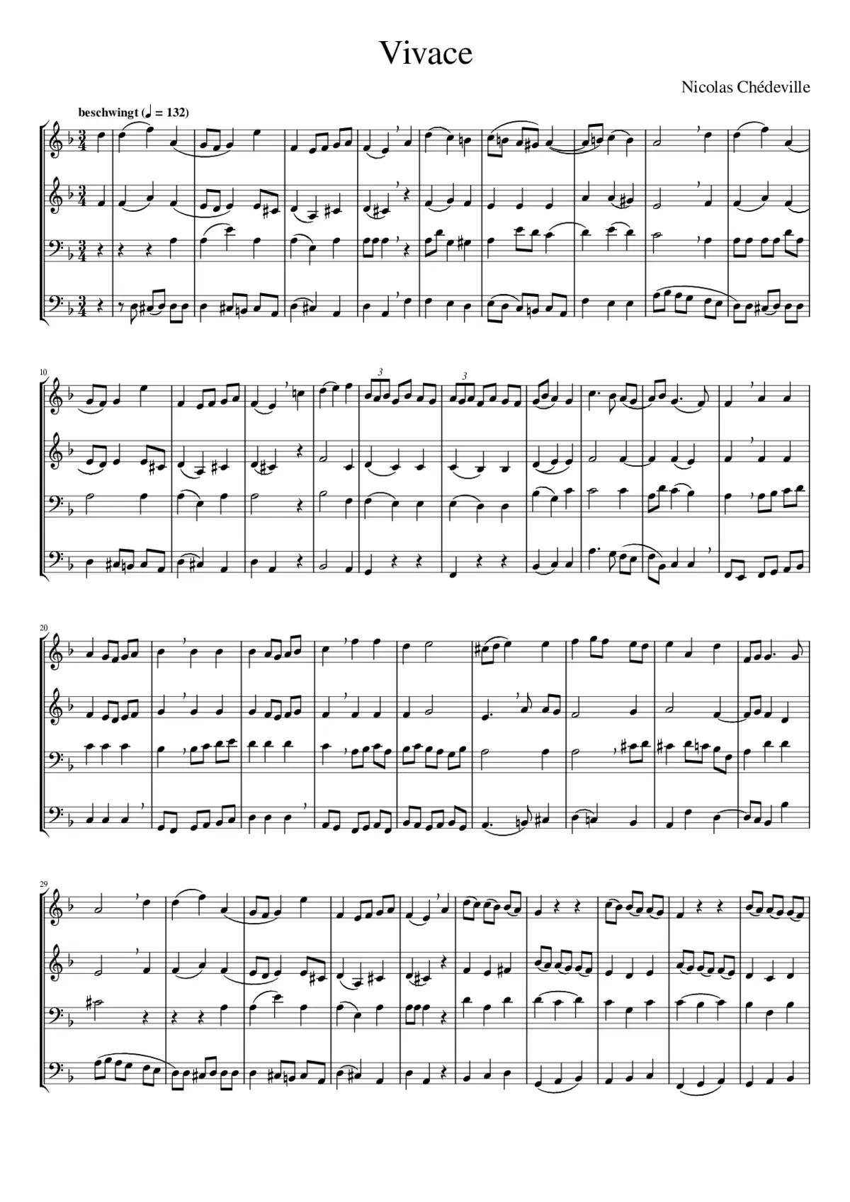Sonata No.1 Vivace - Page 1
