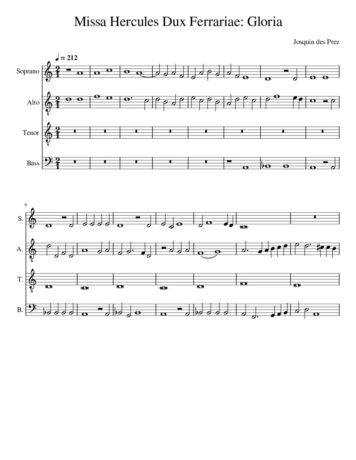 Missa Hercules Dux Ferrariae - Page 1